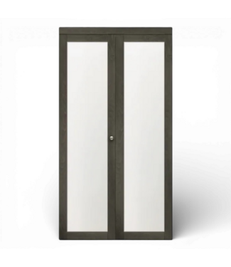 49824 Euro Gray 1 Panel Bifold Closet Door 30"W x 8"H