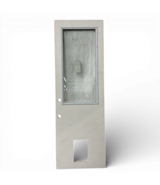 49866 2/3 Lite Exterior Door With Pet Door Cutout 32" x 96"