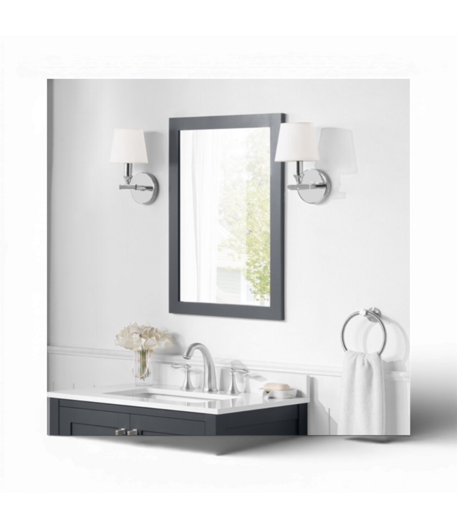 49871 Charcoal Framed Bathroom Mirror