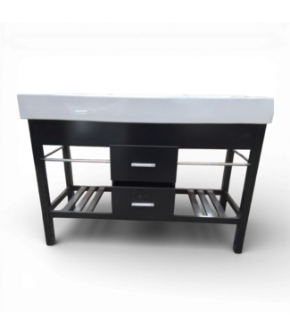 49901 Contemporary Double-Basin Bathroom Vanity 48"W