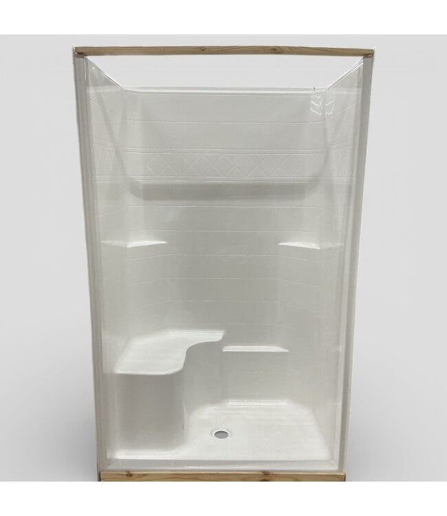 49905 White Acrylx Alcove One Piece Shower 48" x 80"