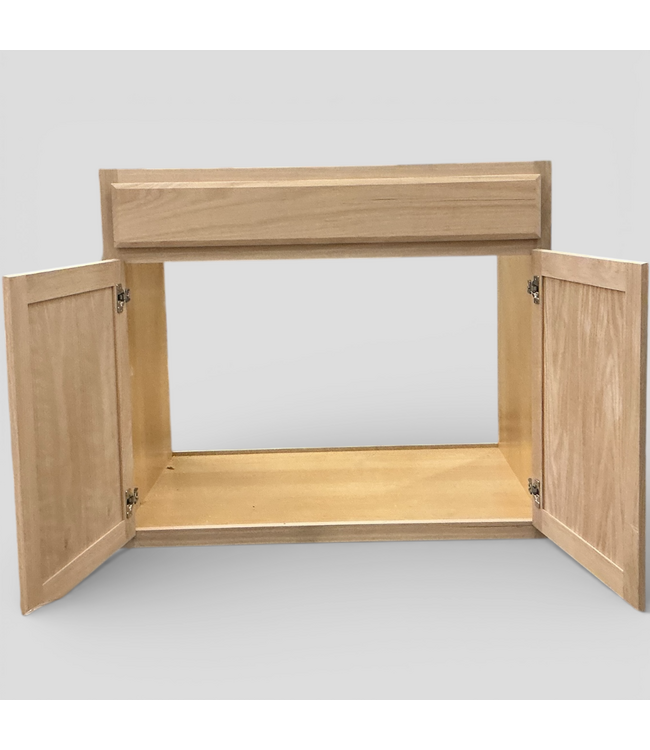 49909 Natural Unfinished Oak Sink Base Cabinet 36" x 24"
