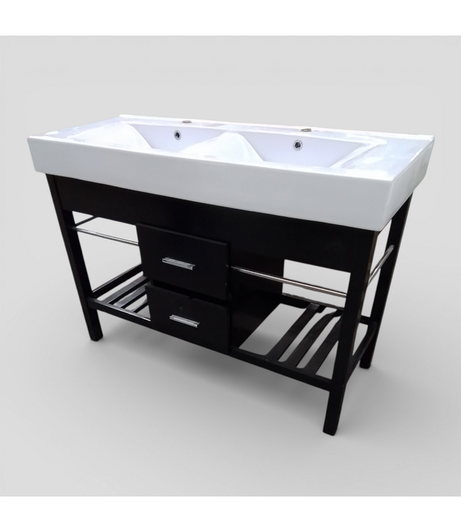 49901 Contemporary Double-Basin Bathroom Vanity 48"W