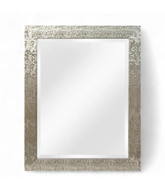 49920 Glitzy silver Framed Wall Mirror 27"W x 33"H