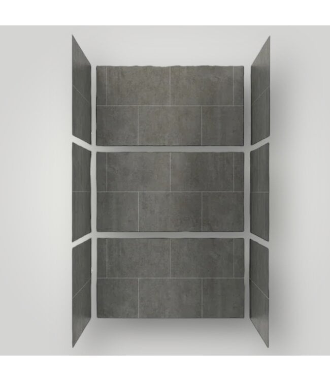 49941 Jetcoat Slate Glue Up Shower Panel Kit 48"W x 78"H