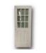 49957 Off White 1/2 Lite 9-Grid Exterior Door 32" x 80"