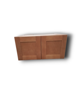 49971 Honey Oak Double Door Wall Bridge Cabinet 33"W
