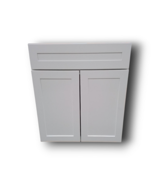 49972 White Recessed Panel Base Cabinet 27"W