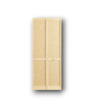 49996 Louvered Wood Bi-Fold Doors 36" x 80"