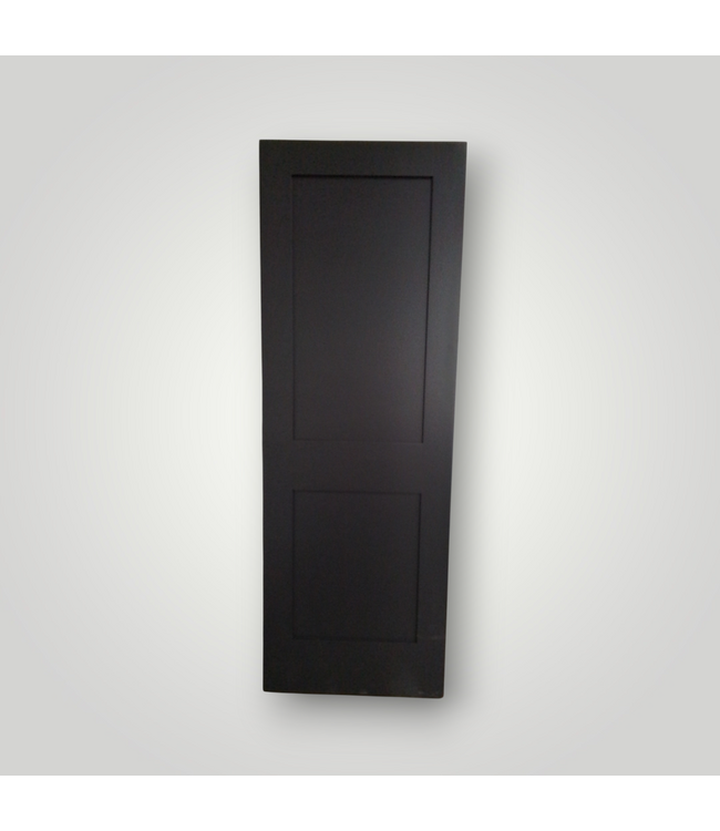 50006  Black Shaker 2 Panel Slab Door 28" x 80"