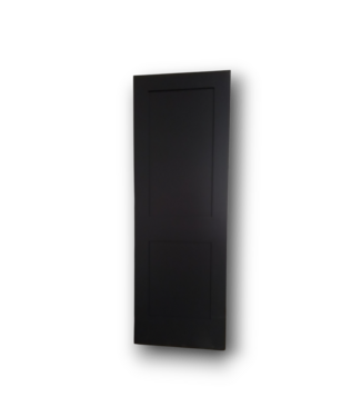 50006  Black Shaker 2 Panel Slab Door 28" x 80"