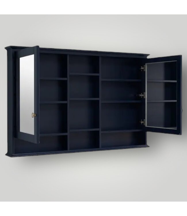 50010 Navy Blue Mirrored Medicine Cabinet