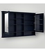 50010 Navy Blue Mirrored Medicine Cabinet
