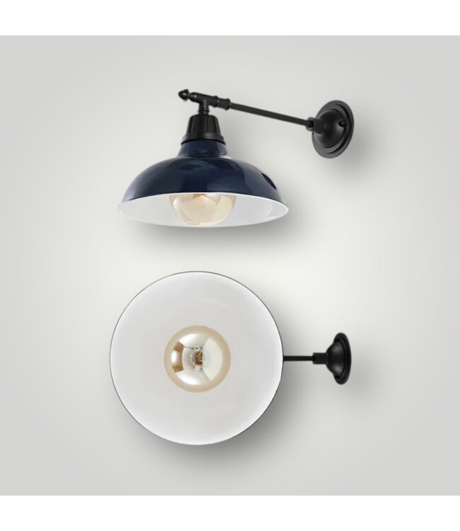 50011 Polished Blue Farmhouse 1-Light Arm Light