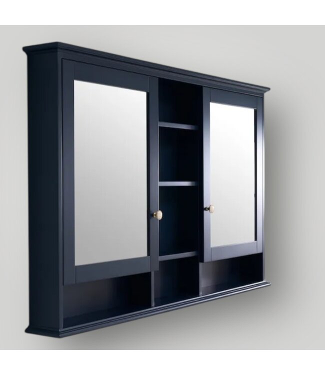 50010 Navy Blue Mirrored Medicine Cabinet