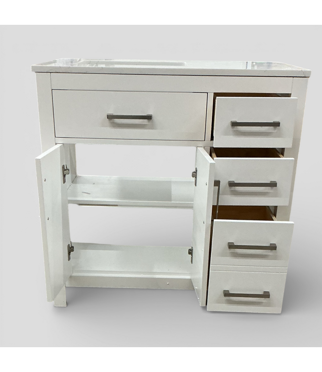 50022 36" White Vanity w/ Top