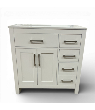 50022 36" White Vanity w/ Top