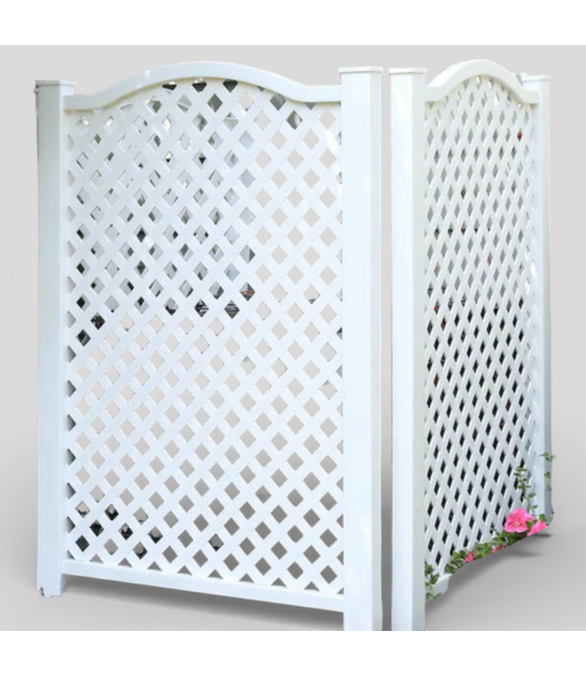 50039 White Lattice Privacy Screen Set of 3