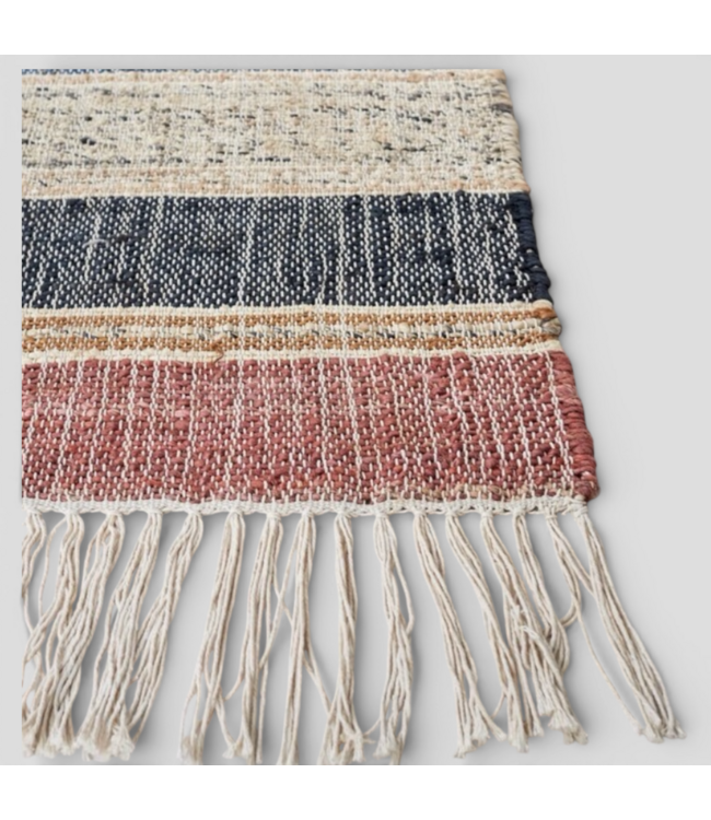50041 Vintage Distressed Blue/Rust Indoor Rug 8 x 10
