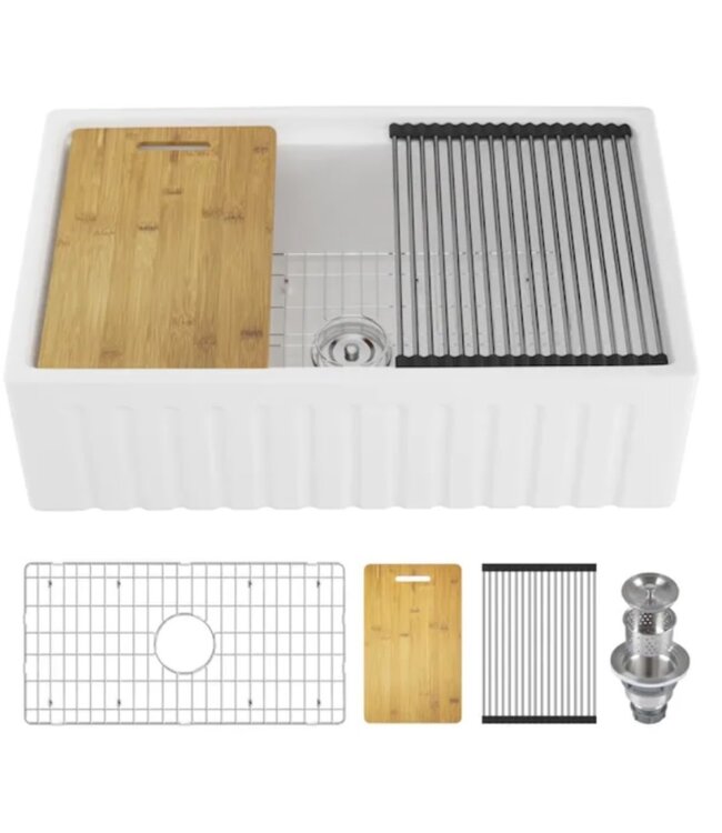 50084 Farmhouse Apron Front Kitchen Sink 33" x 20"