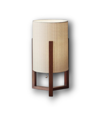 50088 17" Walnut Birch Wood LED Table Lamp