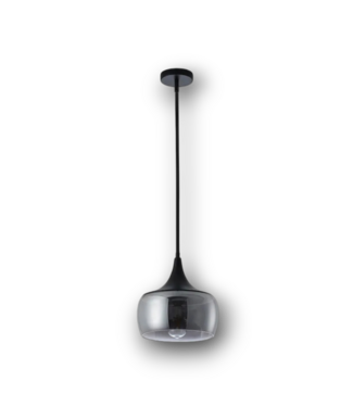 50093 Black Medium Hanging Pendant Light 12"W