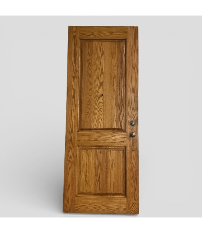 50110 Oak 2 Panel Exterior Door 35.75"W x 92.375"H