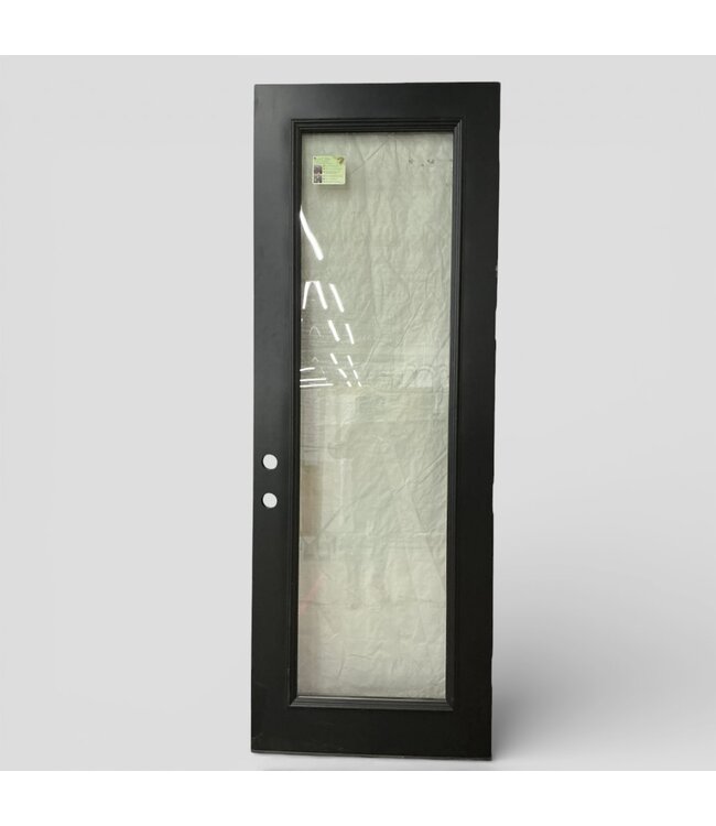 50115 Full Lite Black Exterior Door 33.375"W x 92.75"H