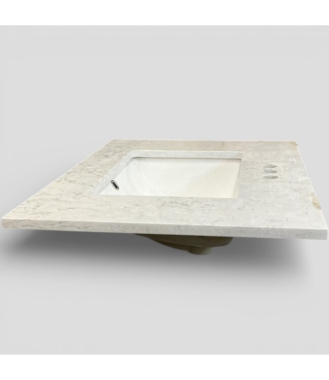 50119 Grey Marble Carrara White Sink Top 30" x 22"