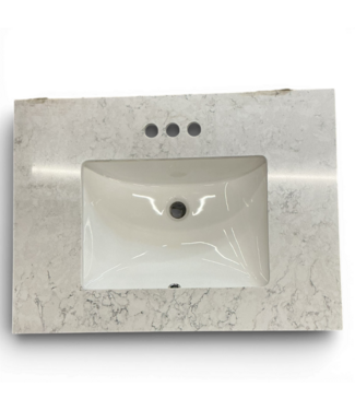 50119 Grey Marble Carrara White Sink Top 30" x 22"