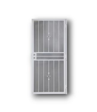 50124 White Steel Security Screen Door 36"W x 81"H