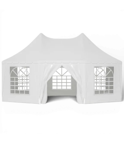 50138 White Octagon Party Tent Gazebo 20' x 15'