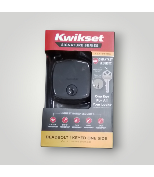 50159 Matte Black Single Cylinder Deadbolt