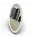 50187 Oval White Framed Wall Mirror 24.5"W x 30.5"H