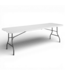 50189 White Resin Straight Table 8'