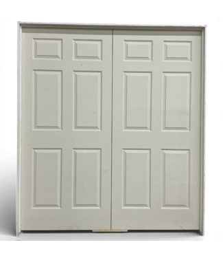 50197 Prehung French 6-Panel Interior Door 73"W x 82"H