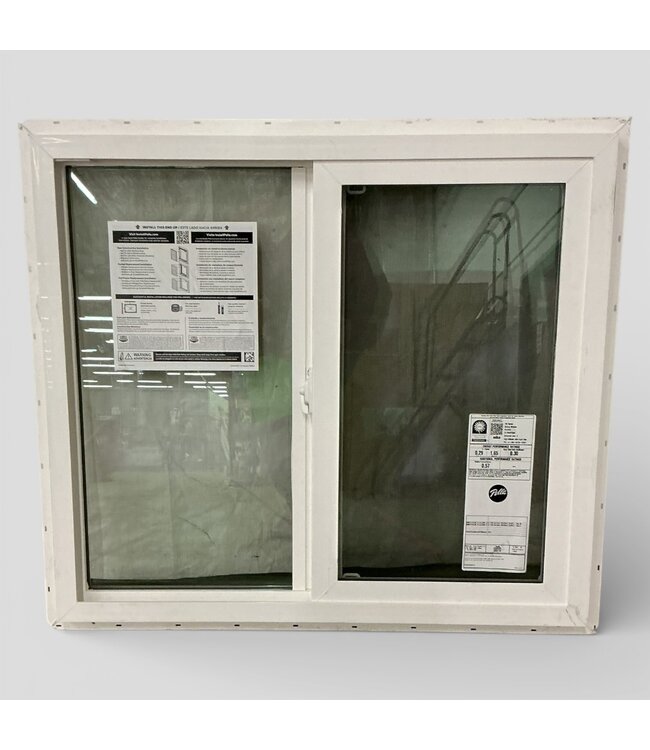50203 White VInyl Sliding Window 33.5"W x 29.5"H