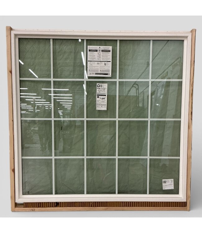 50227 Fixed Vinyl Window With Grids 65"W x 63"H