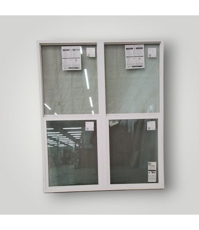 50241 White Vinyl Dual Vertical Sliding Window 59"W