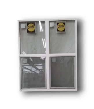 50241 White Vinyl Dual Vertical Sliding Window 59"W