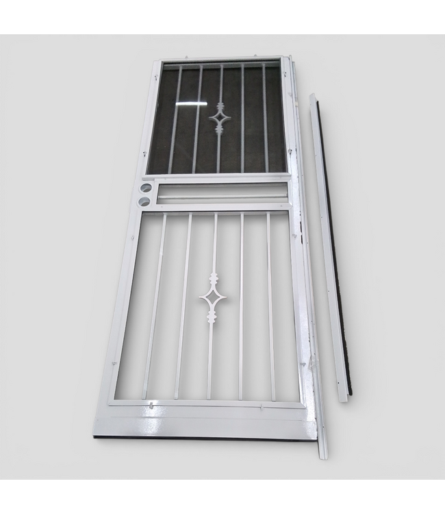50269 31-in x 81-in White Steel Security Door