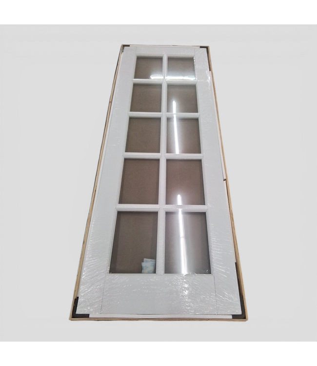 50270 White MDF 10-lite Clear glass Interior Door 28"W