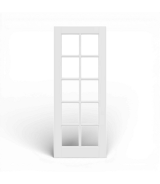 50270 White MDF 10-lite Clear glass Interior Door 28"W