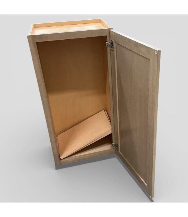 50276 Wood Taupe Upper Wall Cabinet 18"W