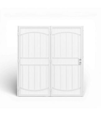 50289 72-in x 77.5-in White Steel Double Security Door