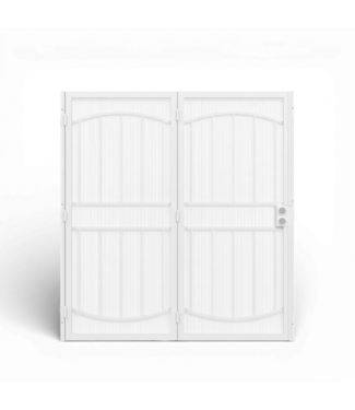 50289 72-in x 81-in White Steel Double Security Door
