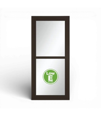 50292 36-in x 81-in Brown Aluminum Storm Door