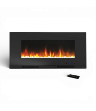 50294 42"W Black Wall Mount Electric Fireplace
