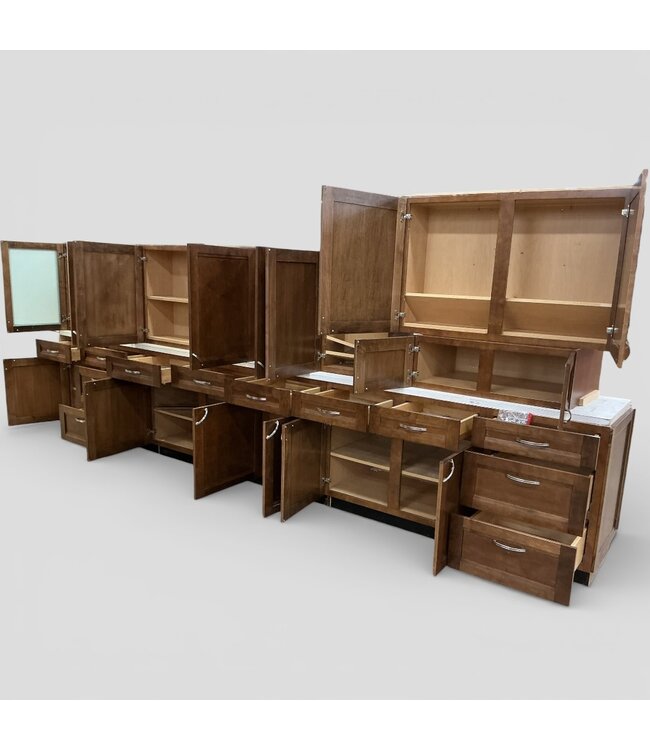 50299 Spice Brown Cabinet Set of 12-pcs
