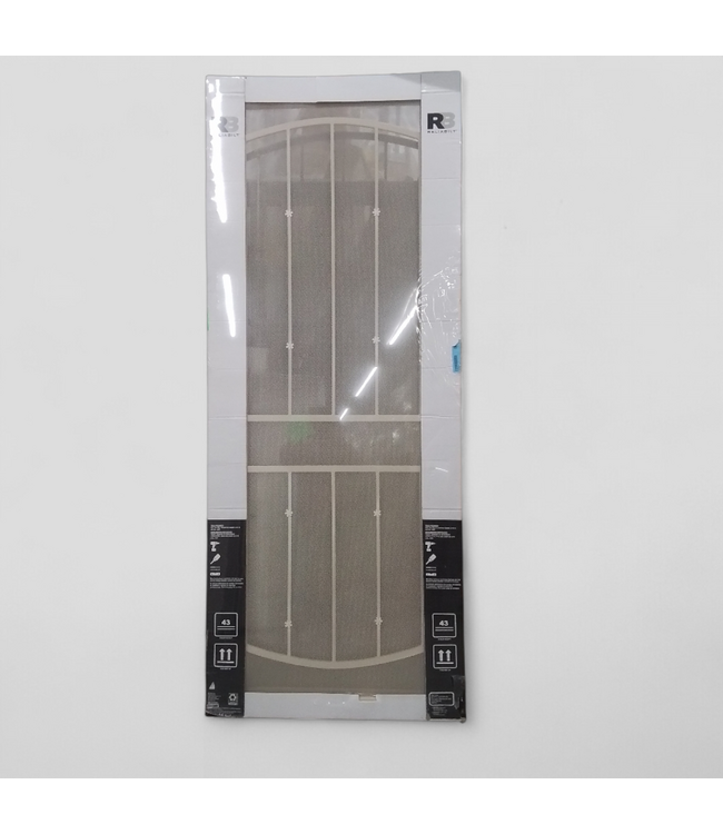 50306 36" x 96" Almond Steel Security Screen Door